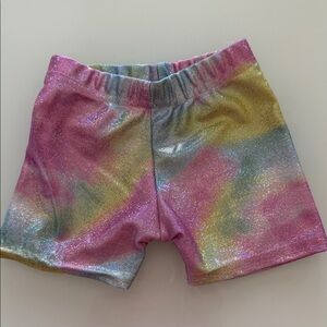 Girl Glittery Multicolor Shorts